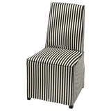 BERGMUND chair with long cover, black/black/white, 52x95x59 cm