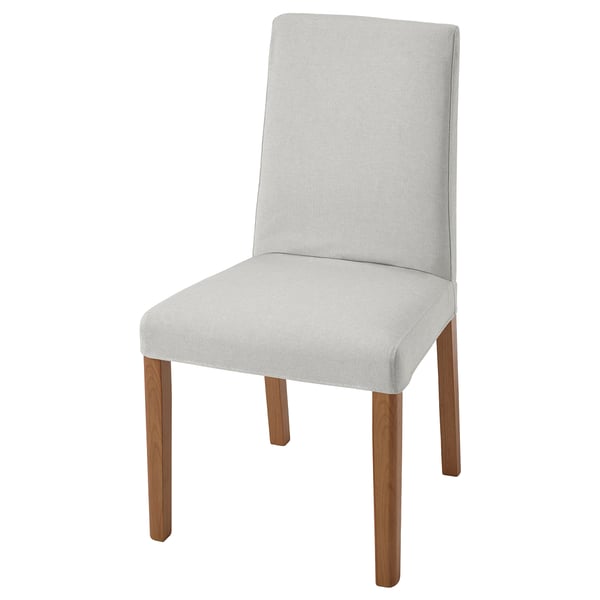 BERGMUND chair, oak effect/Orrsta light grey, 52x95x59 cm
