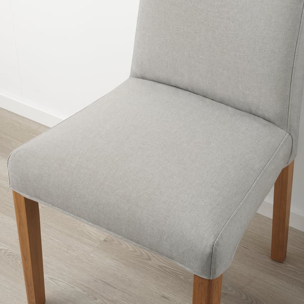 BERGMUND Chair - oak/Orrsta light grey ,