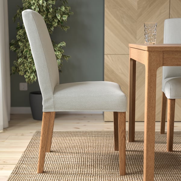 BERGMUND chair, oak effect/Orrsta light grey, 52x95x59 cm