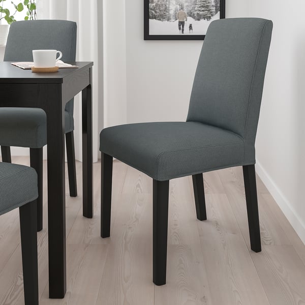 BERGMUND chair, black/Nykvarn grey, 52x96x59 cm