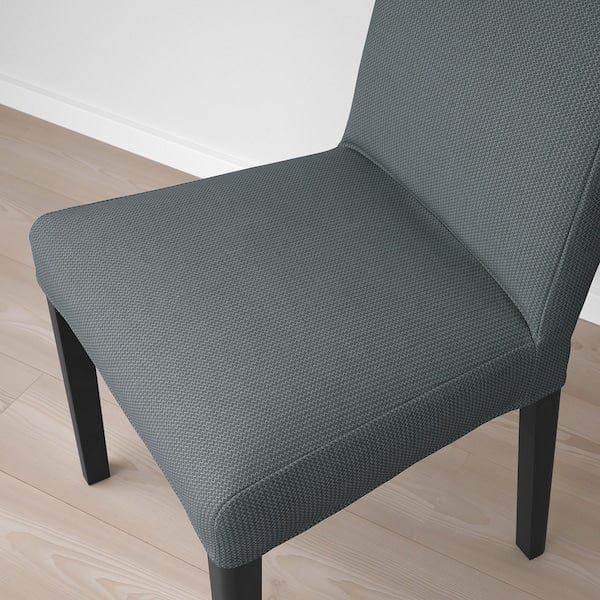 Ikea BERGMUND Chair - black/Nykvarn grey ,