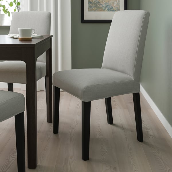 BERGMUND chair, black/Orrsta light grey, 52x95x59 cm
