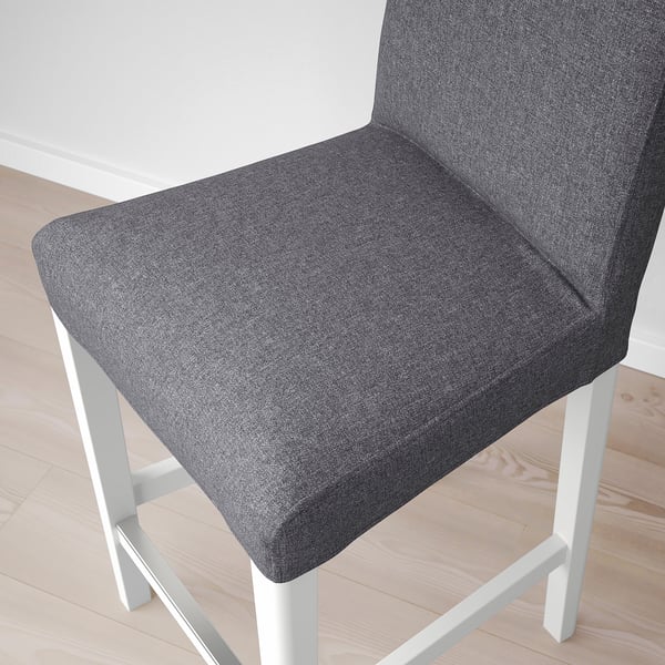BERGMUND - Bar stool with backrest , 62 cm