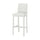 BERGMUND bar stool with backrest frame, white, 75 cm