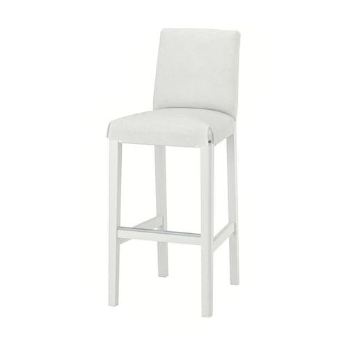 BERGMUND bar stool with backrest frame, white, 45x110x49 cm