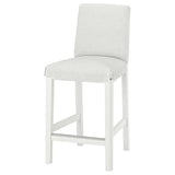 BERGMUND bar stool with backrest frame, counter height/white, 62 cm