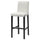 BERGMUND bar stool with backrest frame, black, 75 cm