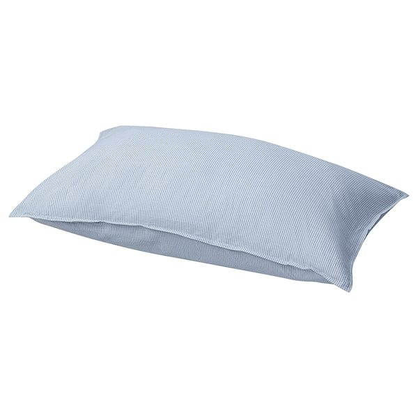 Ikea BERGPALM - Pillowcase, blue/striped, 50x80 cm