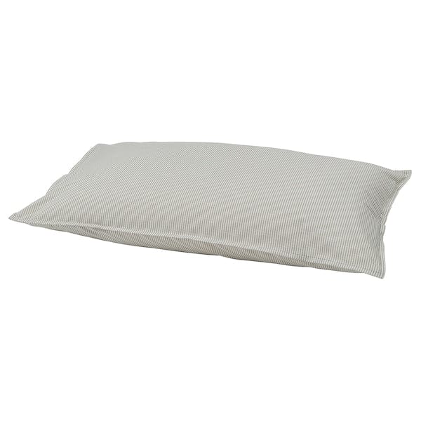 Ikea BERGPALM - Pillowcase, grey/striped, 50x80 cm