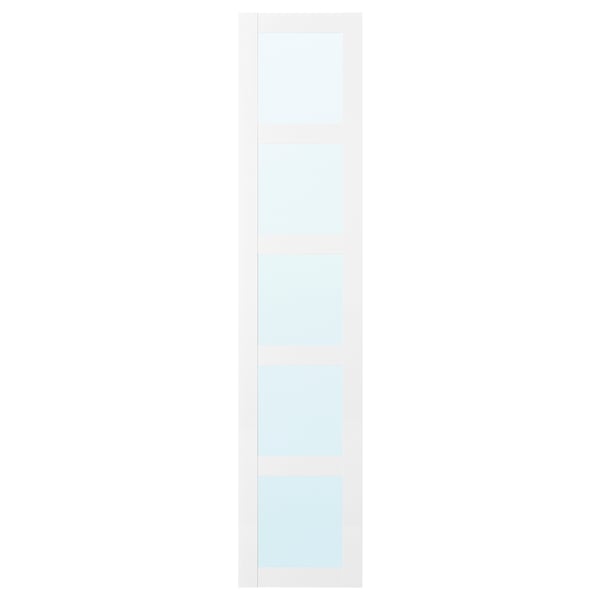 BERGSBO mirror door, white, 50x229 cm
