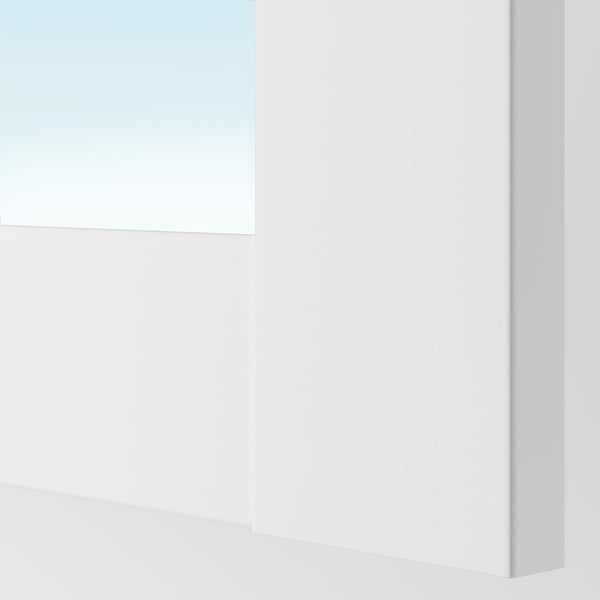 BERGSBO mirror door w soft closing hinges, white, 50x229 cm