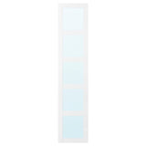 BERGSBO mirror door w soft closing hinges, white, 50x229 cm