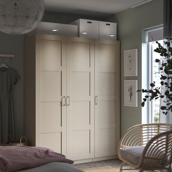 Ikea BERGSBO - Door with hinges, grey-beige, 50x195 cm