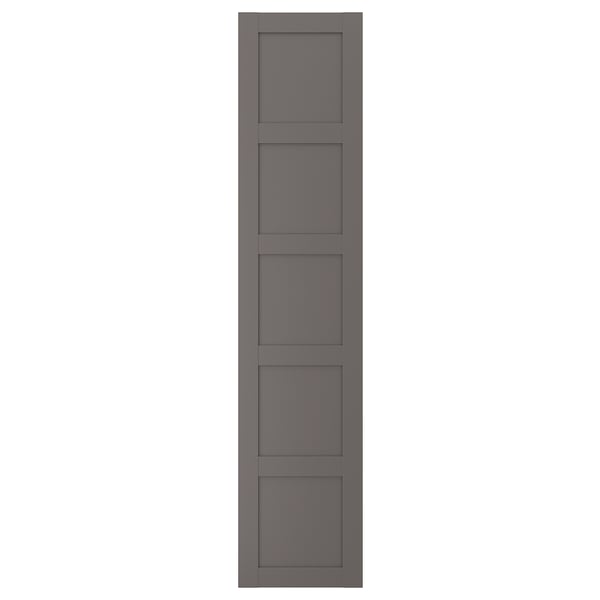 BERGSBO door with hinges, dark grey, 50x229 cm