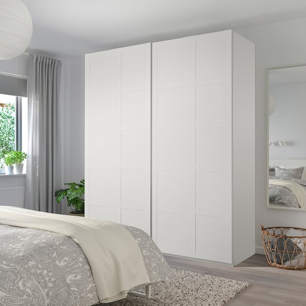 BERGSBO pair of sliding doors, white, 200x236 cm