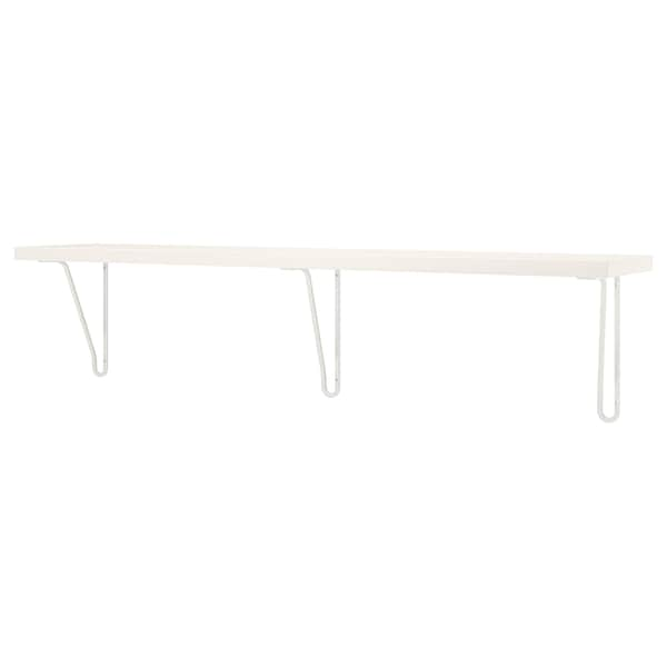 Ikea BERGSHULT / FÖRLÄGGARE - Wall shelf, white/white, 120x20 cm