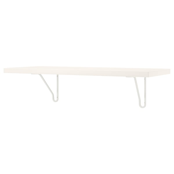 BERGSHULT / FÖRLÄGGARE wall shelf, white/white, 80x30 cm
