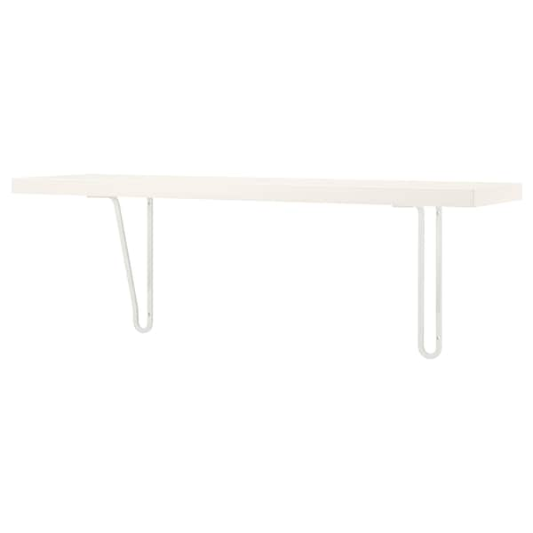 Ikea BERGSHULT / FÖRLÄGGARE - Wall shelf, white/white, 80x20 cm