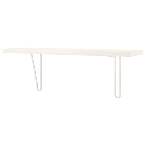 BERGSHULT / FÖRLÄGGARE - Wall shelf, white/white, 80x20 cm