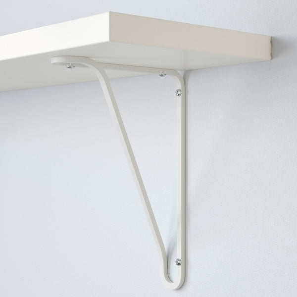 BERGSHULT / FÖRLÄGGARE - Wall shelf, white/white, 80x20 cm