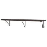 BERGSHULT / FÖRLÄGGARE wall shelf, brown-black/black, 120x30 cm