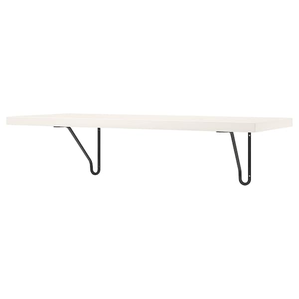 Ikea BERGSHULT / FÖRLÄGGARE - Wall shelf, black/white, 80x30 cm