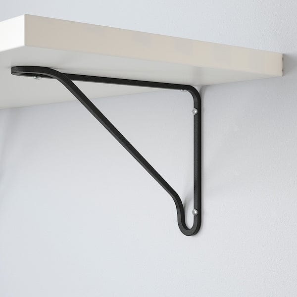 Ikea BERGSHULT / FÖRLÄGGARE - Wall shelf, black/white, 80x30 cm