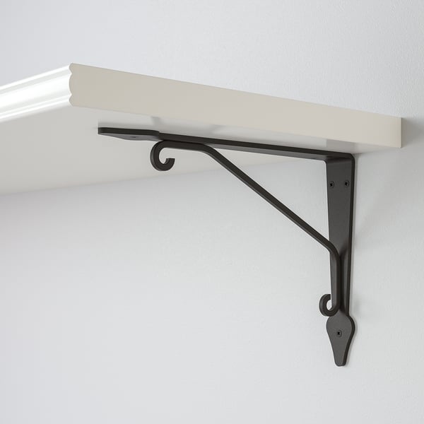 BERGSHULT / KROKSHULT wall shelf, white/anthracite, 80x30 cm
