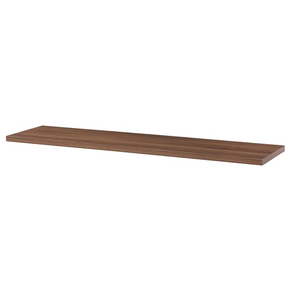 BERGSHULT - Shelf, walnut effect, 120x30 cm