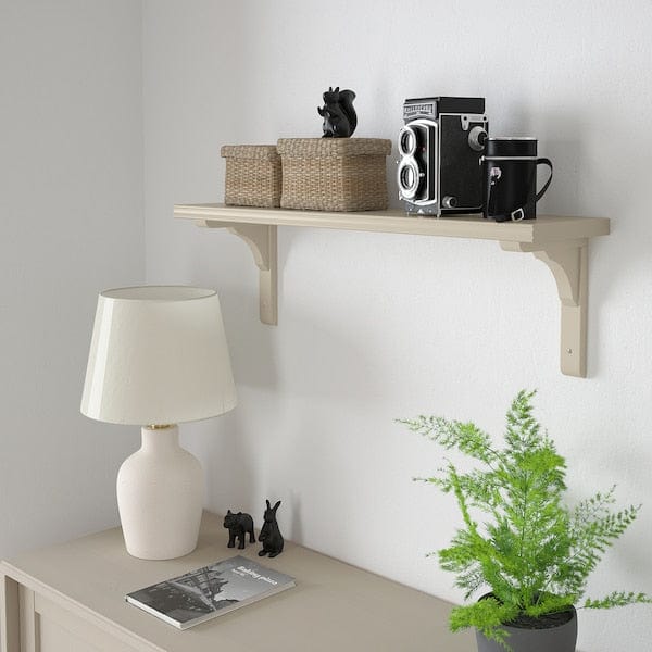 Ikea BERGSHULT - Shelf, grey-beige, 80x20 cm