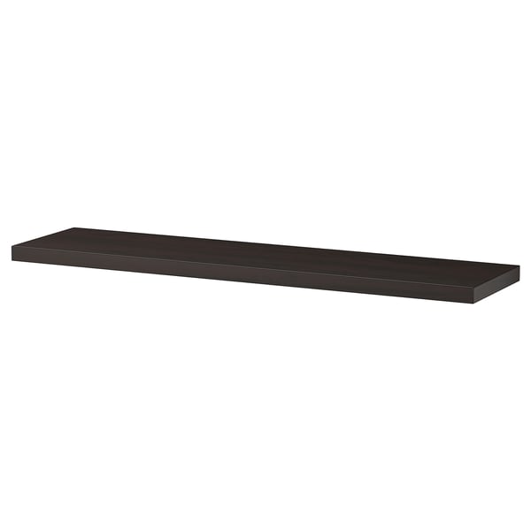 BERGSHULT shelf, brown-black, 80x20 cm