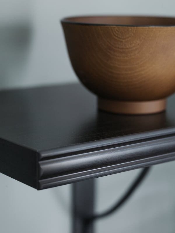 BERGSHULT shelf, brown-black, 120x30 cm