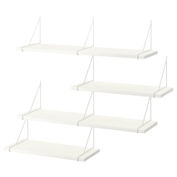 BERGSHULT / PERSHULT wall shelf combination, white/white