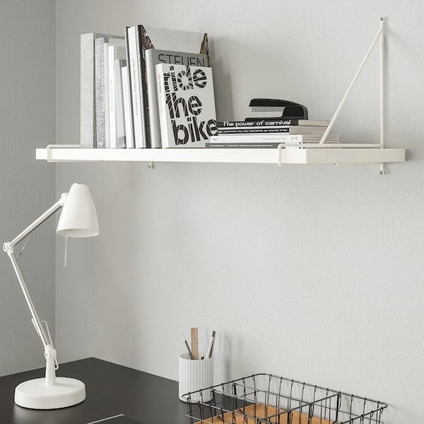 Ikea BERGSHULT / PERSHULT - Wall shelf, white/white, 80x30 cm