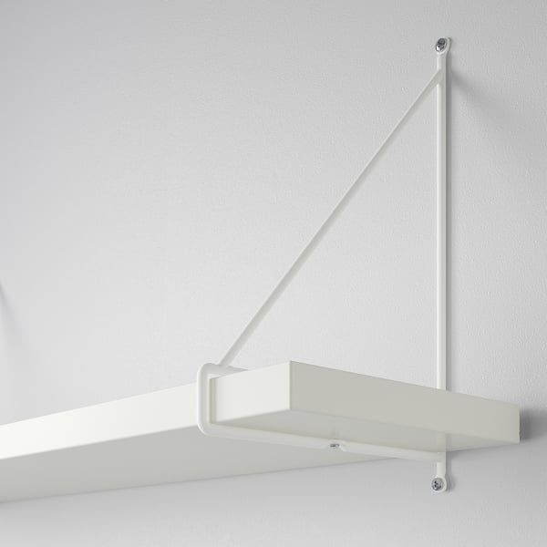 BERGSHULT / PERSHULT wall shelf, white/white, 120x20 cm