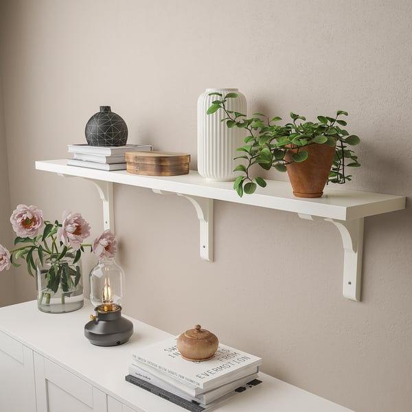 BERGSHULT / RAMSHULT - BERGSHULT / RAMSHULT Wall shelf, white, 120x20 cm