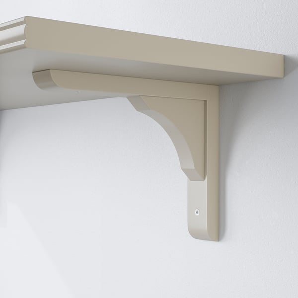 BERGSHULT / RAMSHULT wall shelf, grey-beige, 80x30 cm