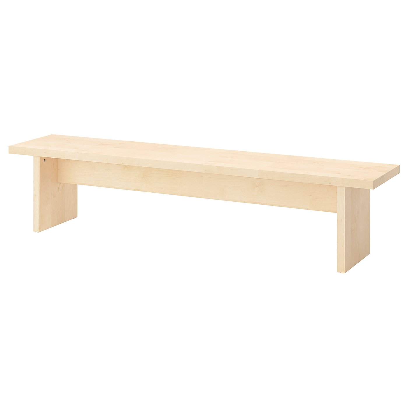 BERGSHYTTAN bench, tinted effect birch veneer, 210x38 cm