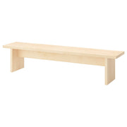 BERGSHYTTAN bench, tinted effect birch veneer, 210x38 cm