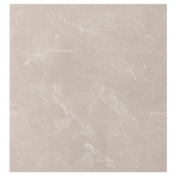 BERGSVIKEN door, beige marble effect, 60x64 cm