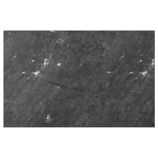 BERGSVIKEN door/drawer front, black marble effect, 60x38 cm