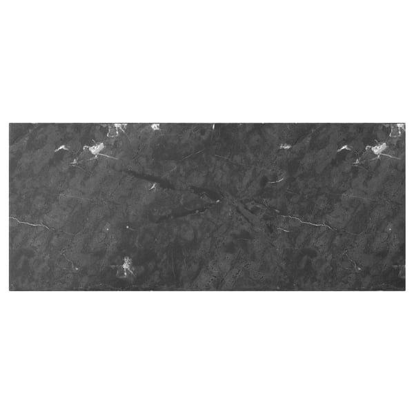 BERGSVIKEN - Drawer front, black marble effect, 60x26 cm