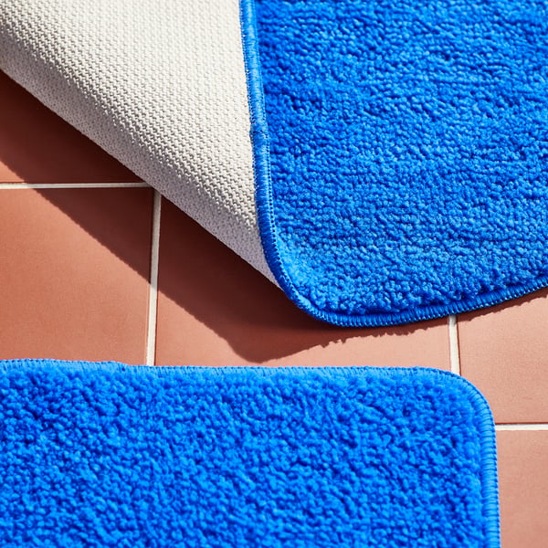 BERGVATTNET bath mat, blue, 60x60 cm