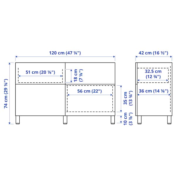 Ikea BESTÅ - Combination + doors/drawers ,