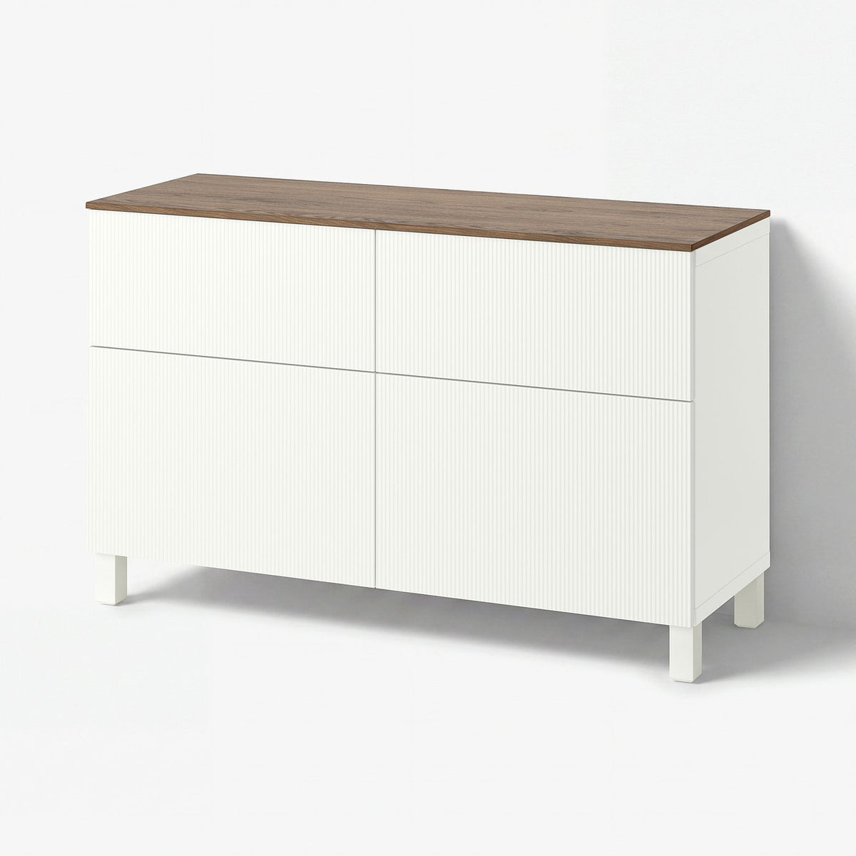 BESTÅ storage combination w doors/drawers, white/Förvaltare white, 120x42x75 cm