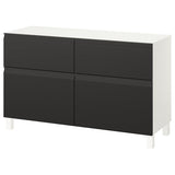 BESTÅ storage combination w doors/drawers, white Hammarsmed/Stubbarp/anthracite, 120x42x74 cm