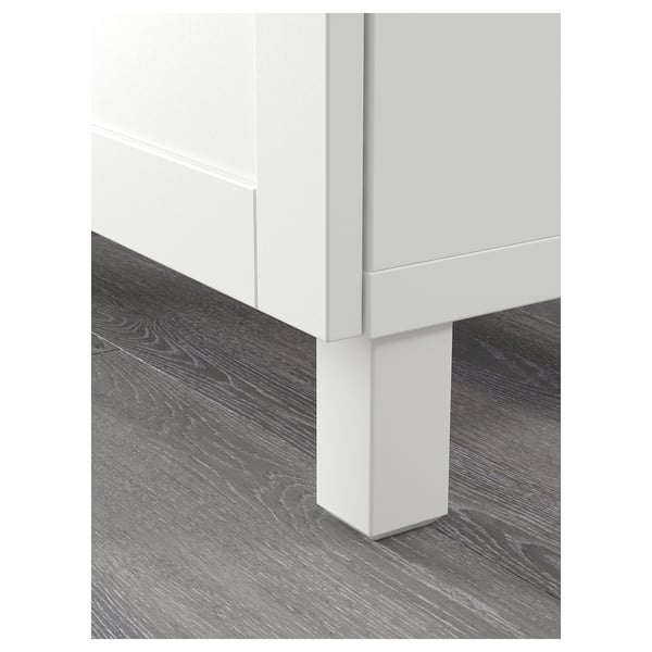 BESTÅ - BESTÅ Storage combination w doors/drawers, white/Hanviken/Stubbarp white clear glass, 120x42x213 cm