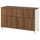 BESTÅ storage combination w doors/drawers, white/Lappviken/Stubbarp walnut effect, 120x42x75 cm