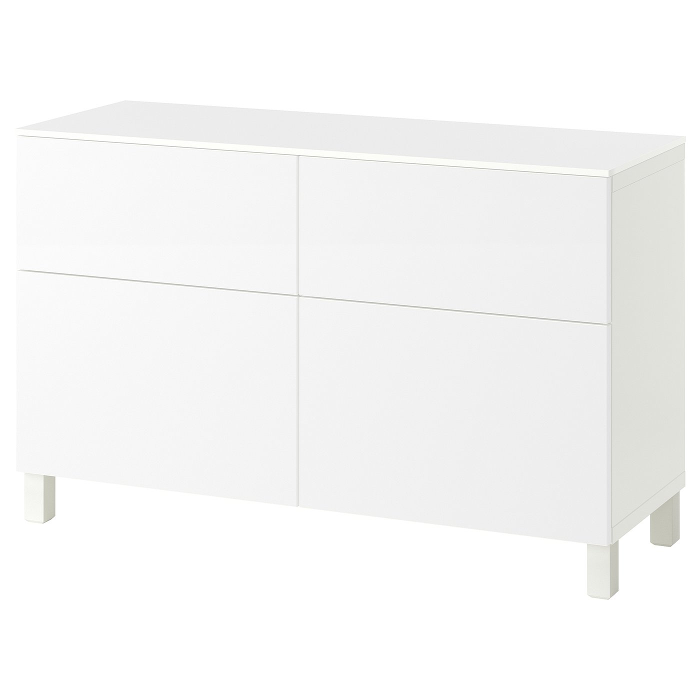 BESTÅ storage combination w doors/drawers, white/Selsviken/Stubbarp white, 51x75.2x32.5 cm